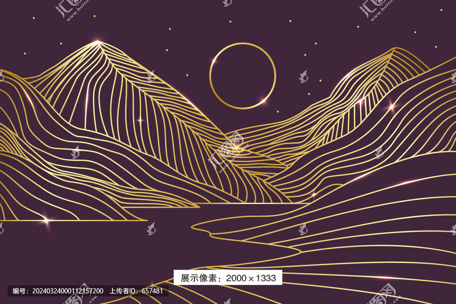 抽象金色線條藝術(shù)背景