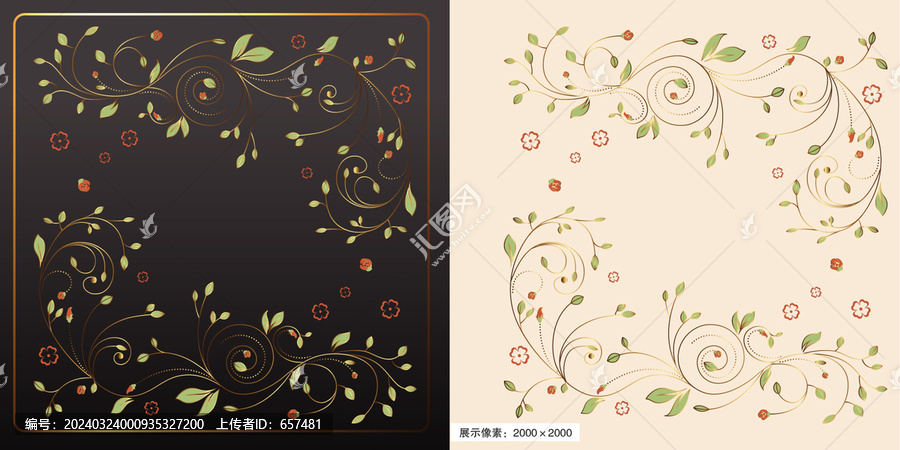 歐式高檔花紋刺繡花紋