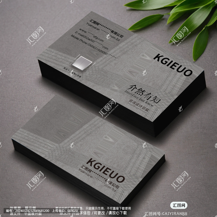 現代復古大氣裝飾設計公司名片