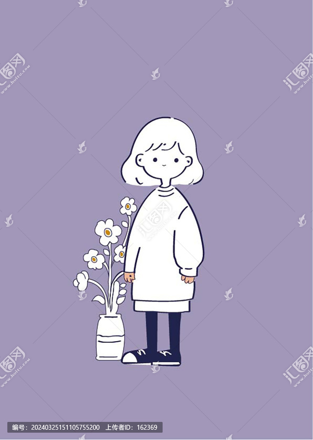 女孩與花瓶