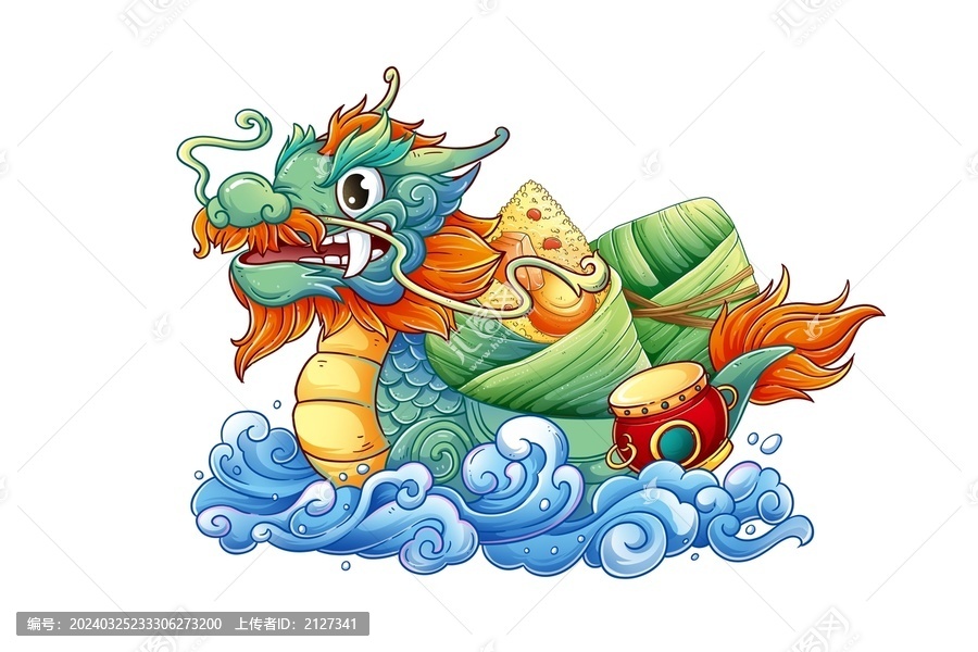 龍舟粽子插畫