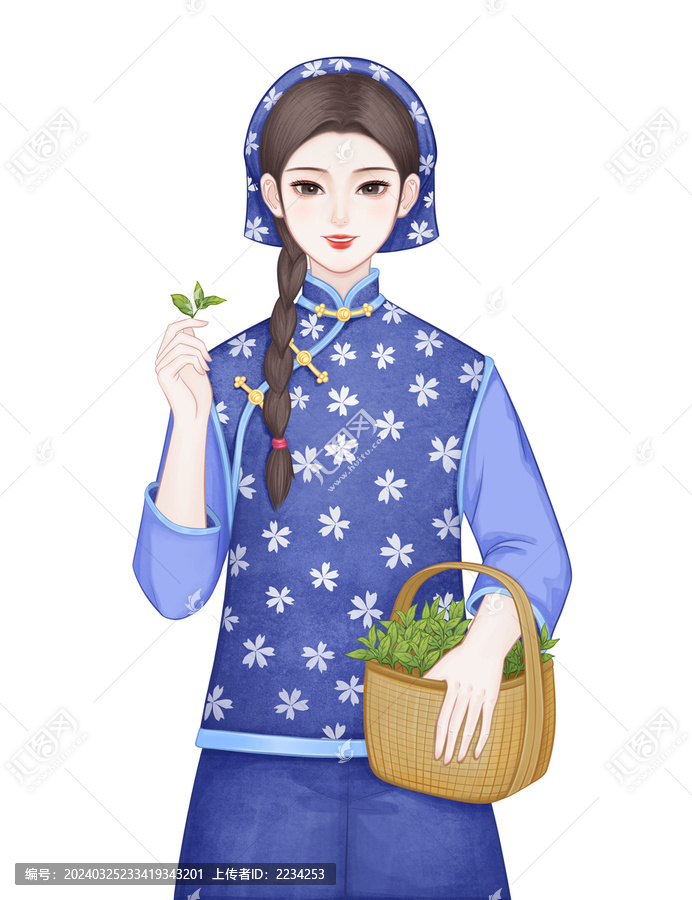 采茶女插畫(huà)