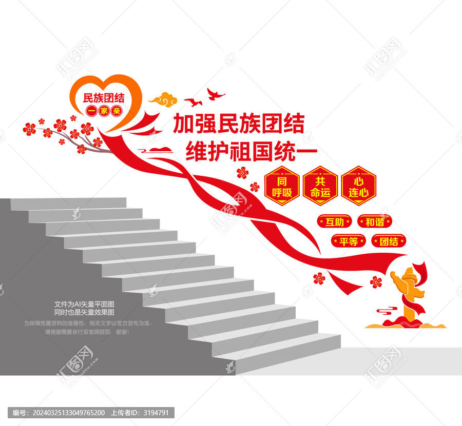 民族團(tuán)結(jié)階梯墻
