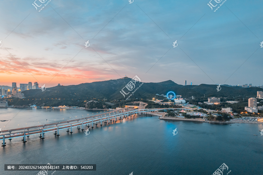 大连星海湾跨海大桥夜景