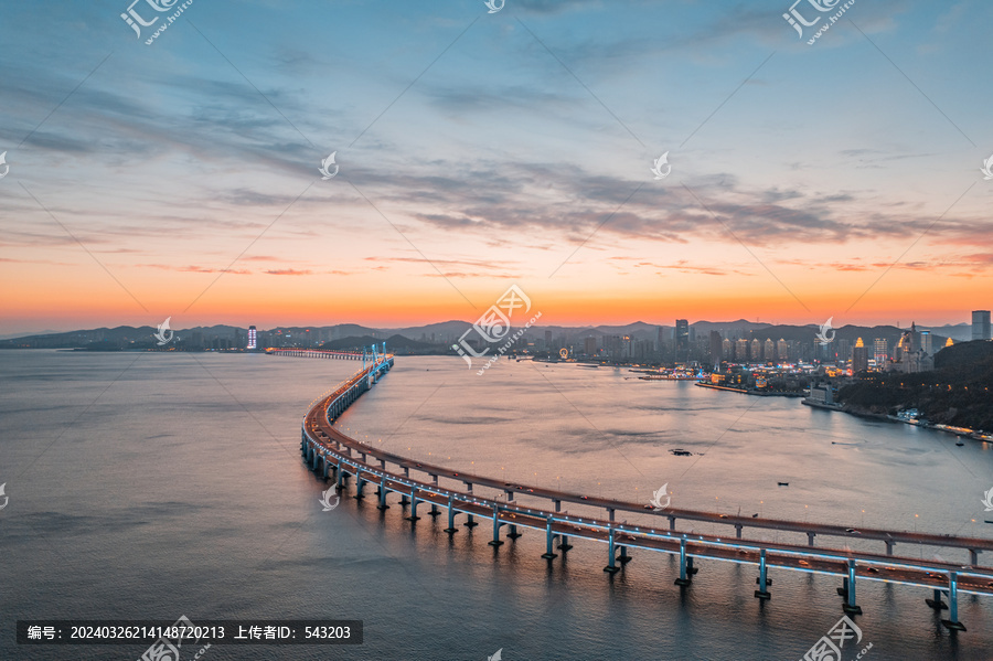 大连星海湾跨海大桥夜景