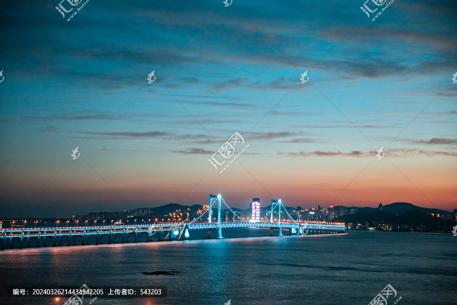 大连星海湾跨海大桥夜景