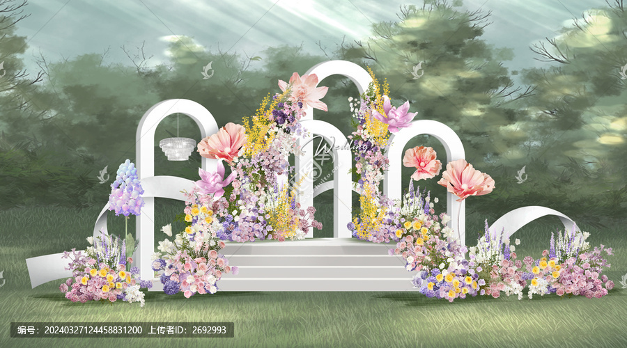 莫奈花園戶外婚禮效果圖