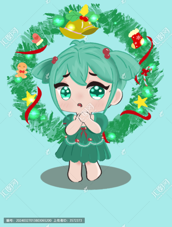 Q版圣誕小女孩