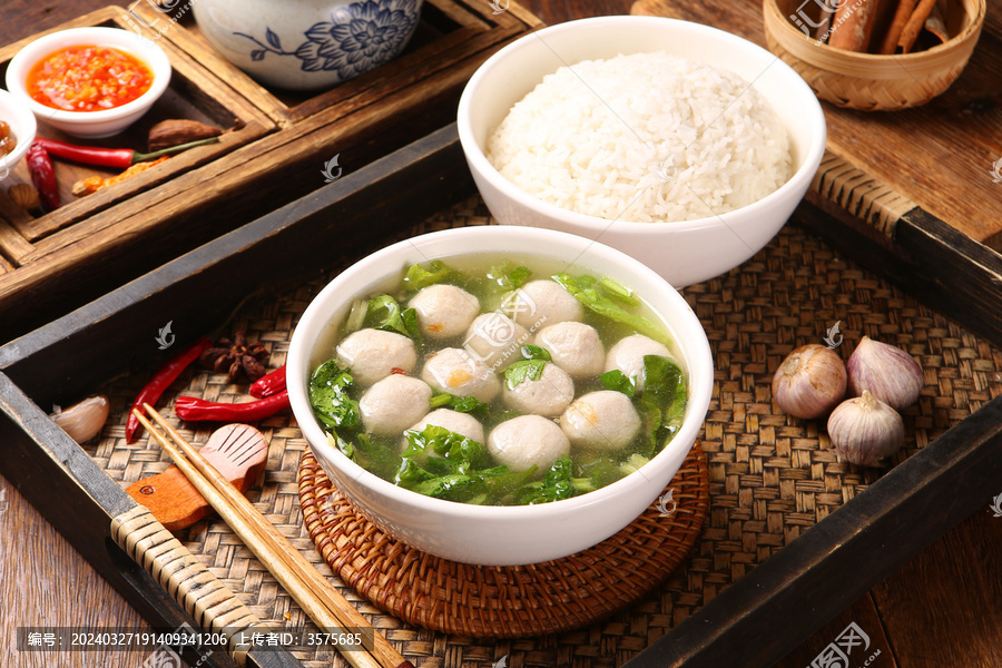 墨魚丸湯飯
