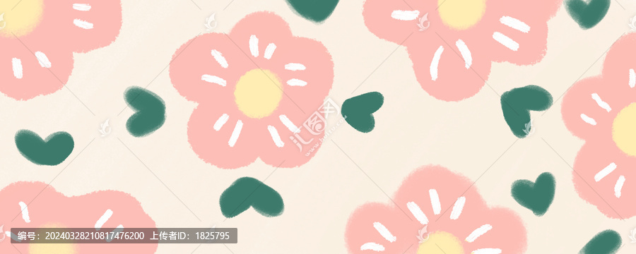 涂鴉花朵圖案地毯圖案