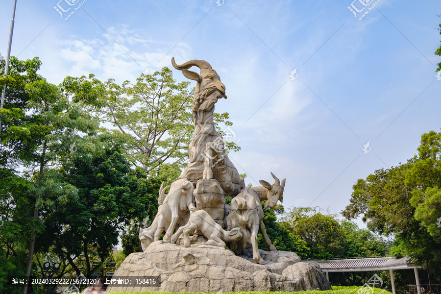 廣州城市地標五羊雕塑雕像