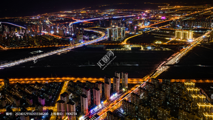 中国长春南部新城夜景