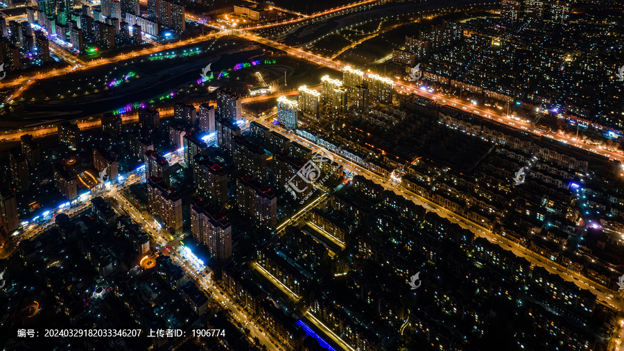 中国长春南部新城夜景