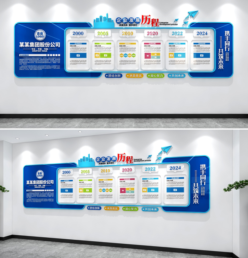 企業(yè)發(fā)展歷程文化墻公司文化墻