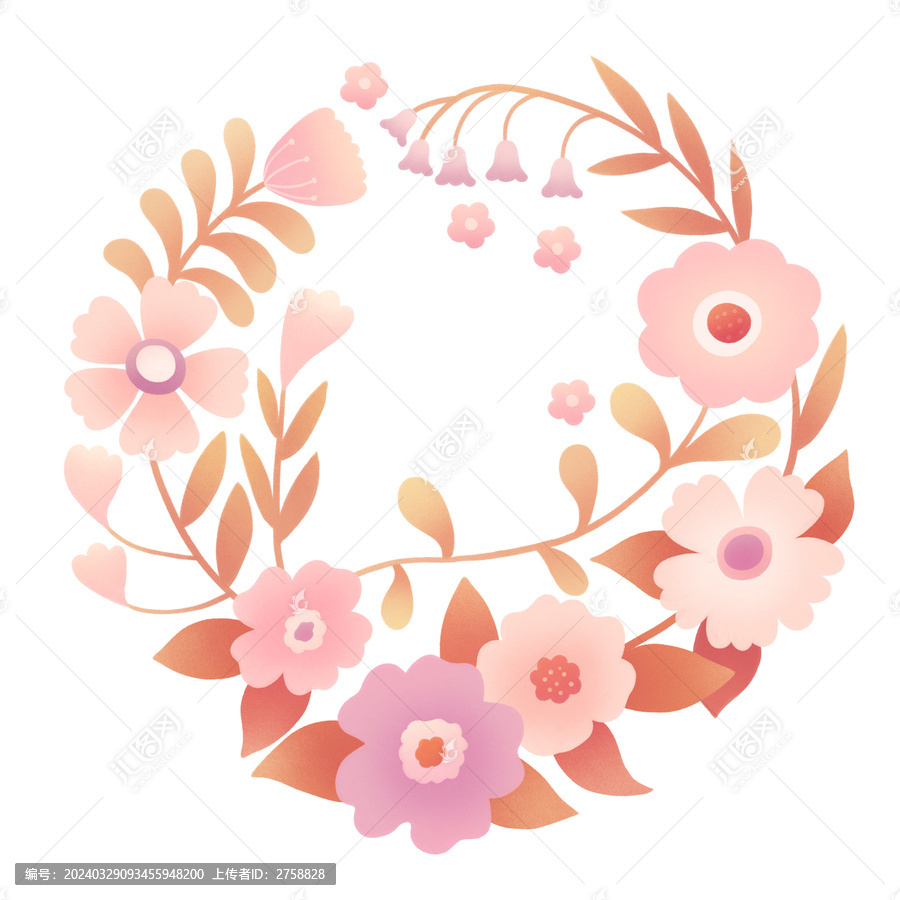 手繪花環(huán)圖案