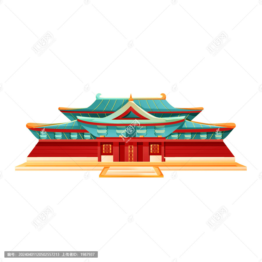 國潮風(fēng)河北石家莊古建筑隆興寺