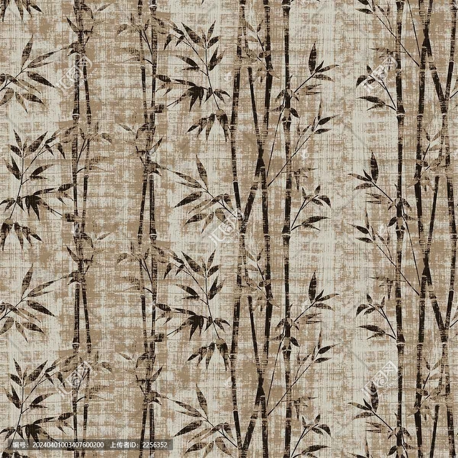 竹子图案印花纹
