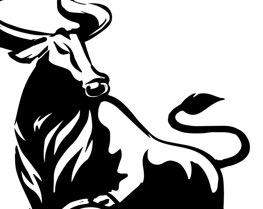 矢量logo金融錢幣牛IP
