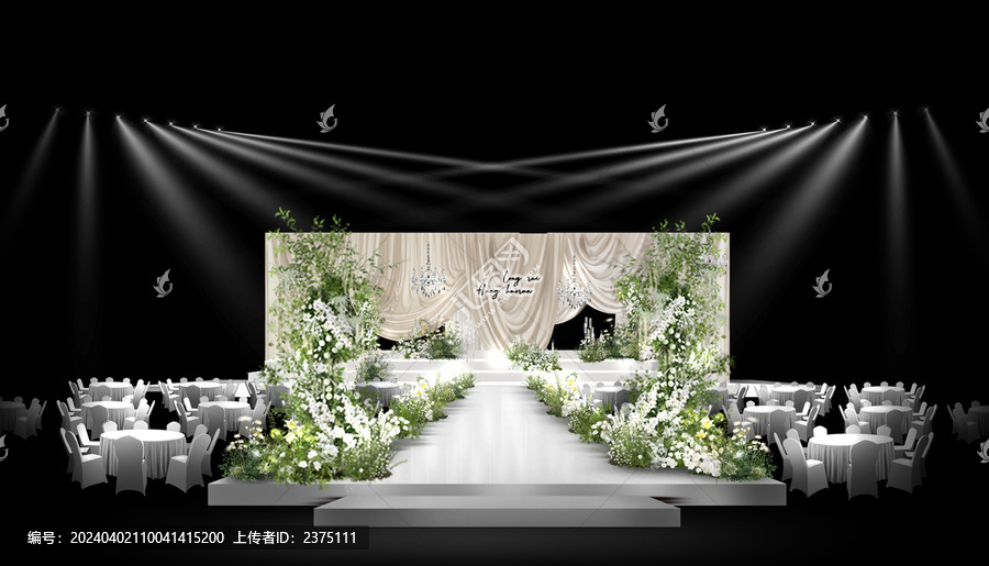 韓式布?；槎Y香檳白綠色