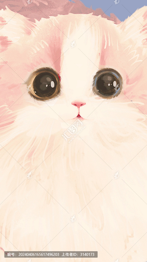嬌氣小白貓貓壁紙