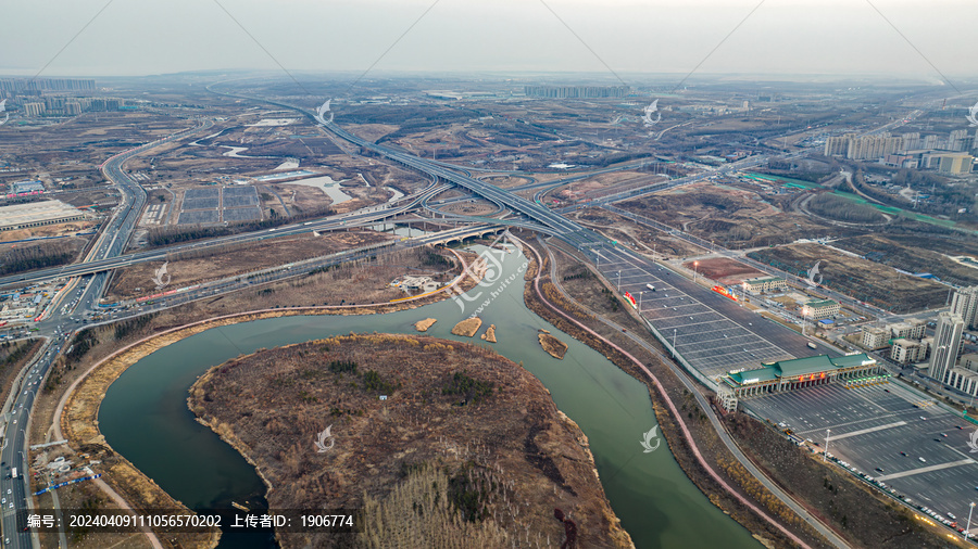 早春的中国长春南溪湿地公园景观