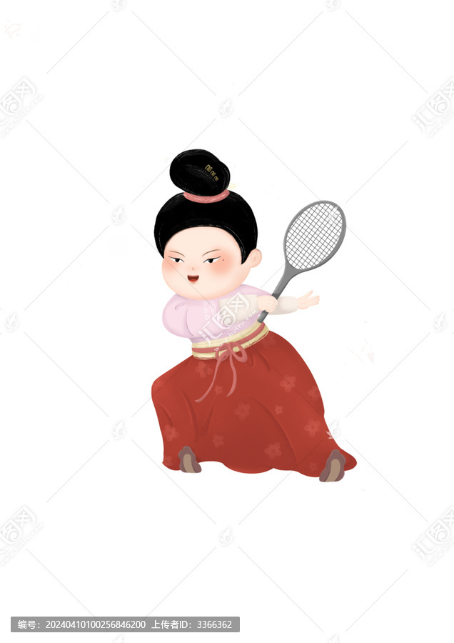 唐朝卡通人物運(yùn)動(dòng)類女生