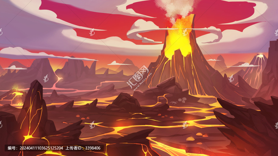 火山爆發(fā)巖漿