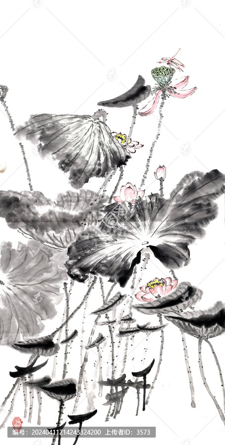 中國(guó)畫荷花水墨畫