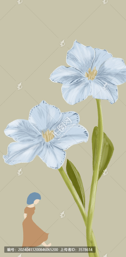 花語系列手機殼之藍郁金香