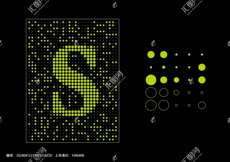 S镂空字母矢量图形