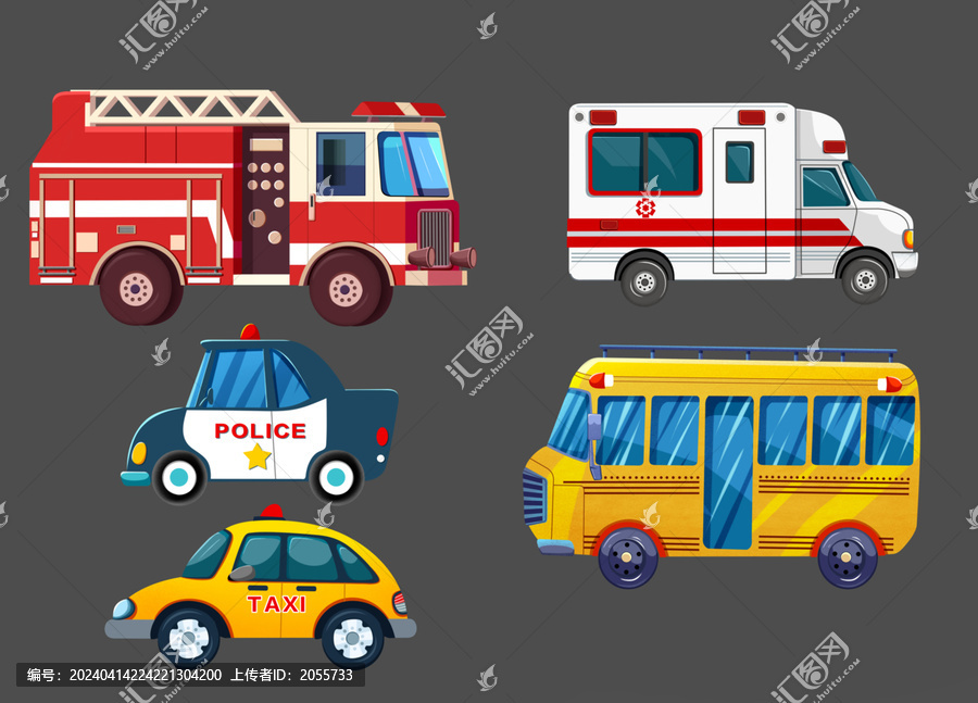 卡通汽車(chē)交通工具