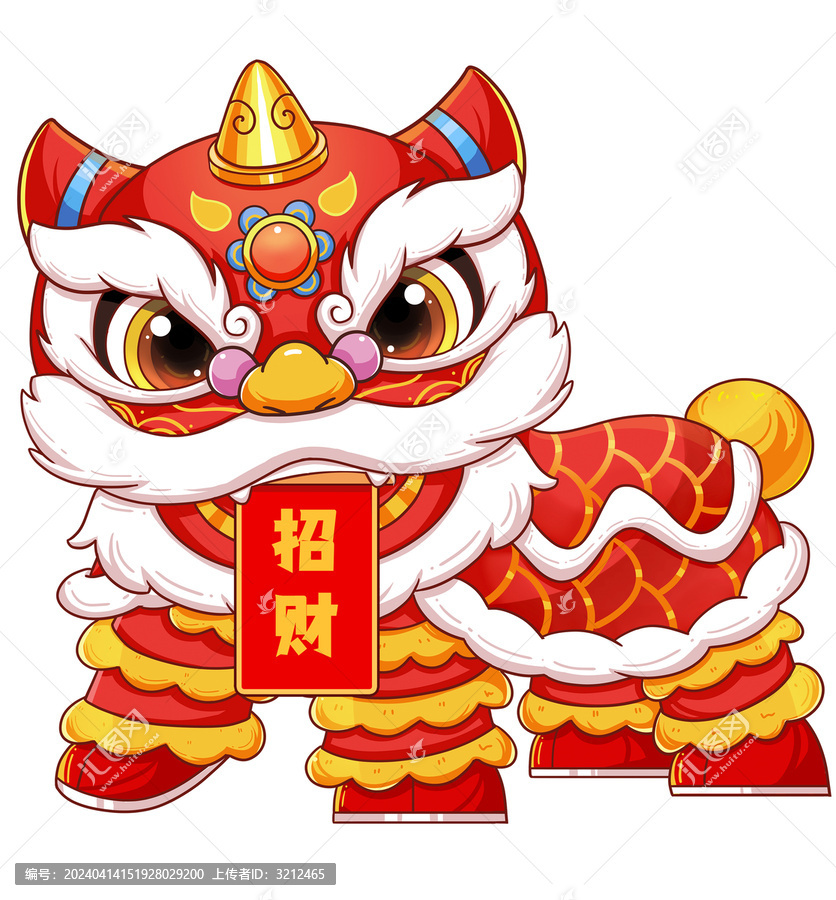 招財舞獅冰箱貼掛件