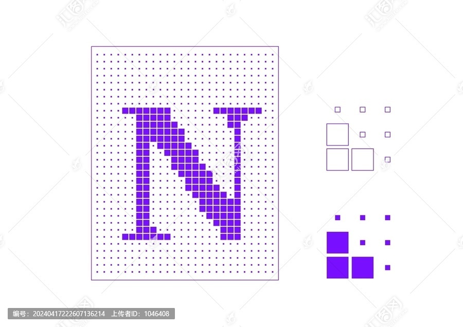 字母N沖孔圖案
