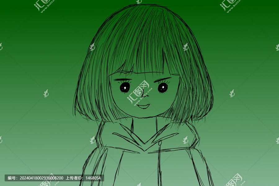 卡通動(dòng)漫人物女孩頭像