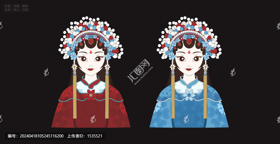 國(guó)潮花旦戲曲人物