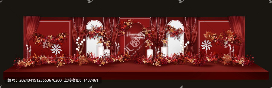 紅色西式舞臺(tái)