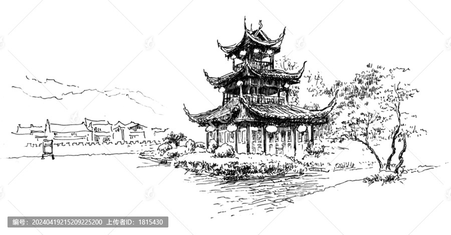 湖南黔陽古城芙蓉樓