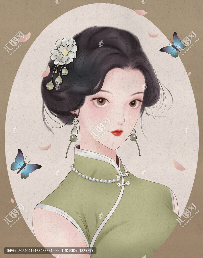 國風(fēng)美人插畫
