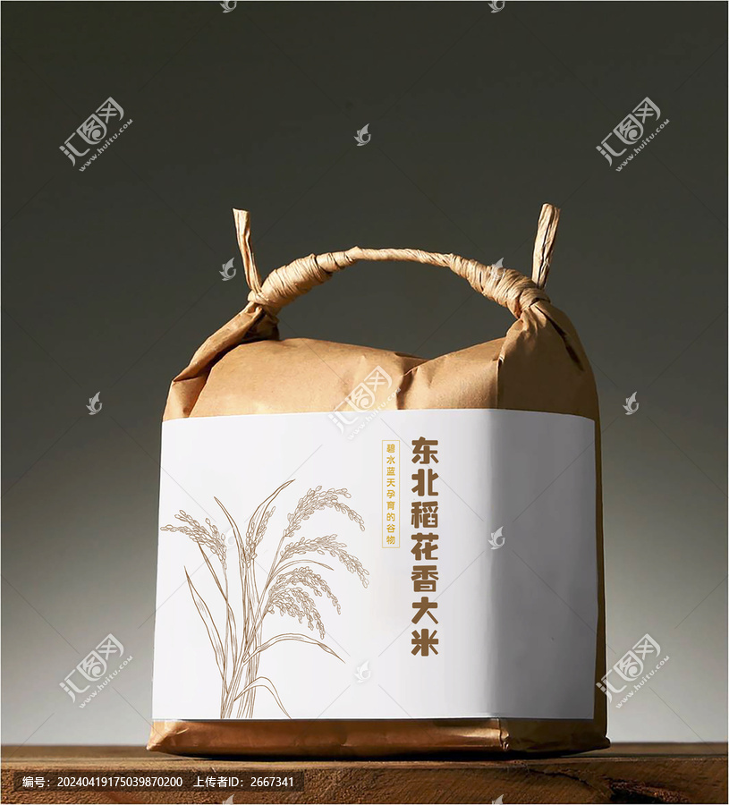 大米包裝插畫