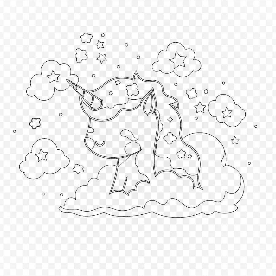 可愛(ài)獨(dú)角獸印花圖案矢量