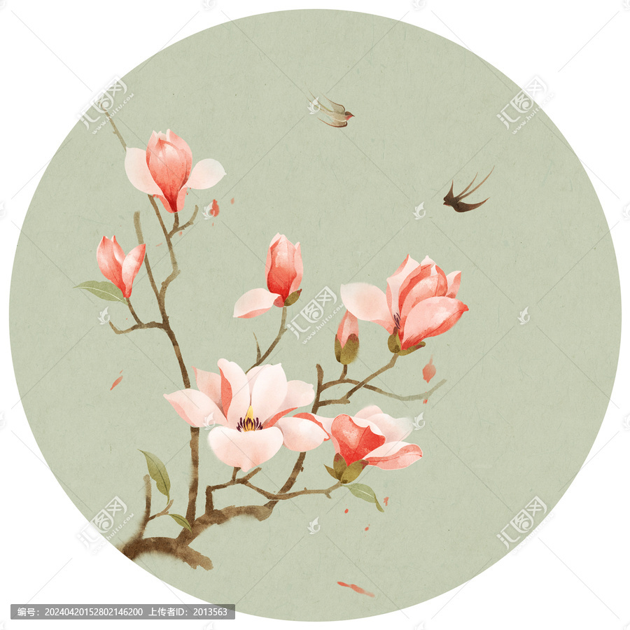 古風玉蘭插畫