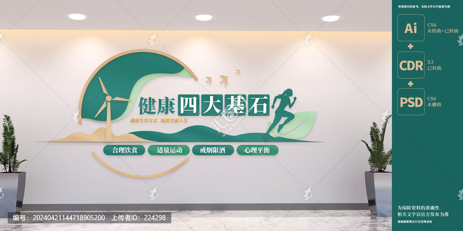 健康四大基石文化墻