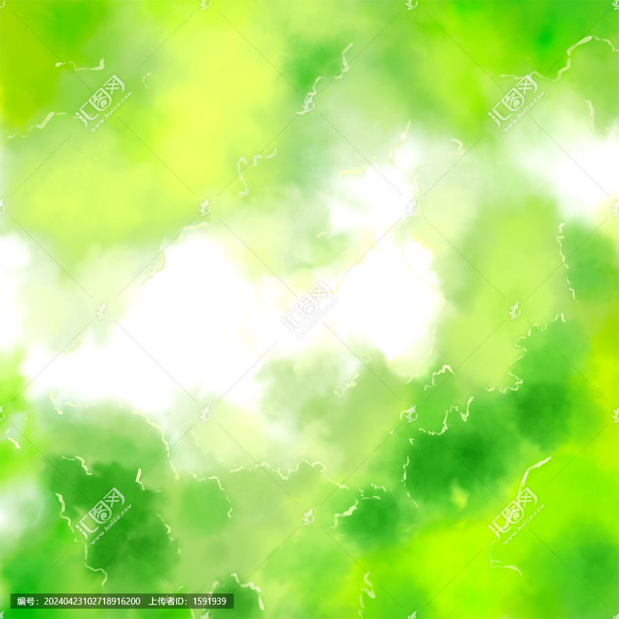 綠色夢(mèng)幻水彩背景