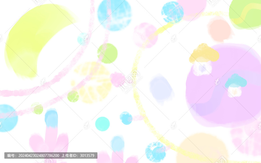 水彩筆刷暈染紋理涂鴉星球背景