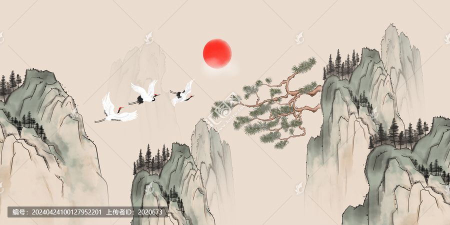 復(fù)古山水畫