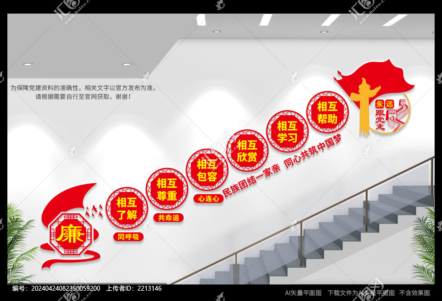 民族團結(jié)樓梯文化墻
