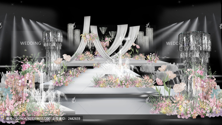 花園風(fēng)布幔小眾婚禮
