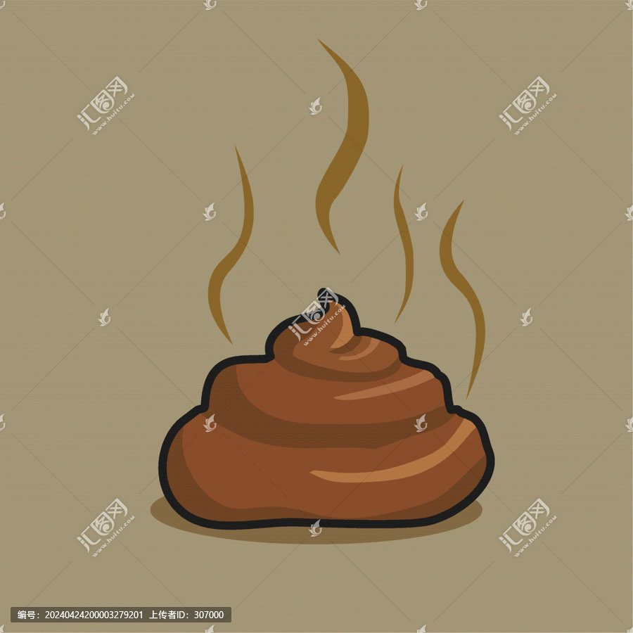 一坨臭臭的屎粑粑大便屎圖片矢量