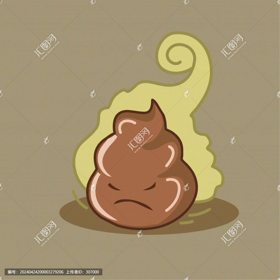 一坨臭臭的屎粑粑大便屎圖片矢量