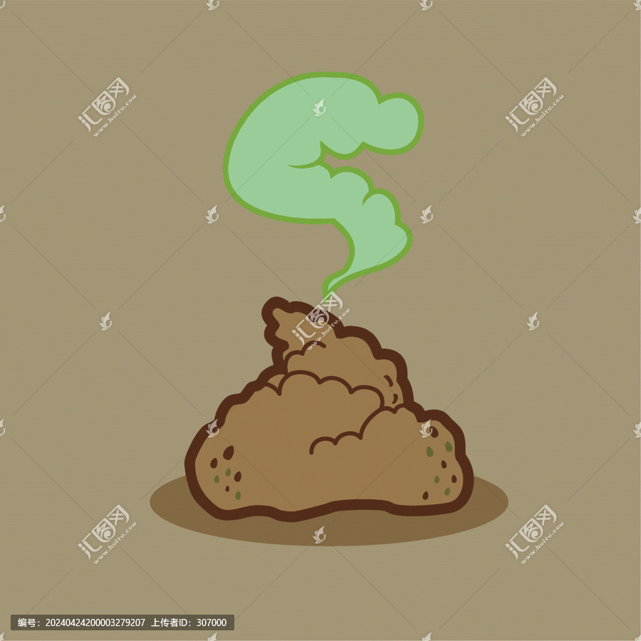 一坨臭臭的屎粑粑大便屎圖片矢量